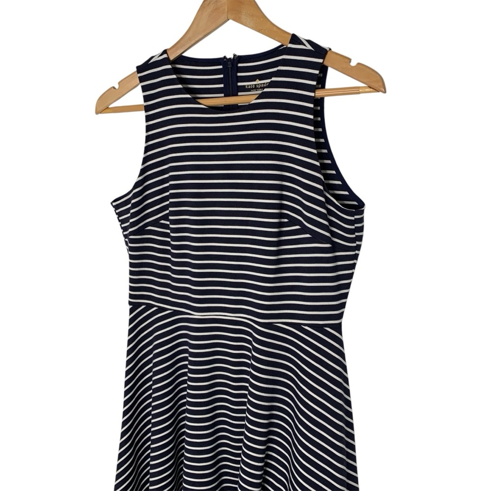 Kate Spade Brooke‎ Street Ponte Striped Dress Size 6 Fit And Flare - Picture 3 of 6